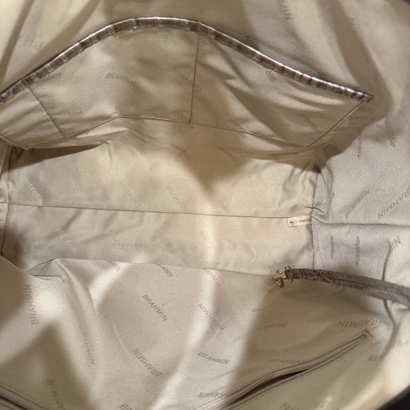 Brahmin Extra Large April Cocoa Ombre Melbourne Leather Tote - Picture 11 of 16